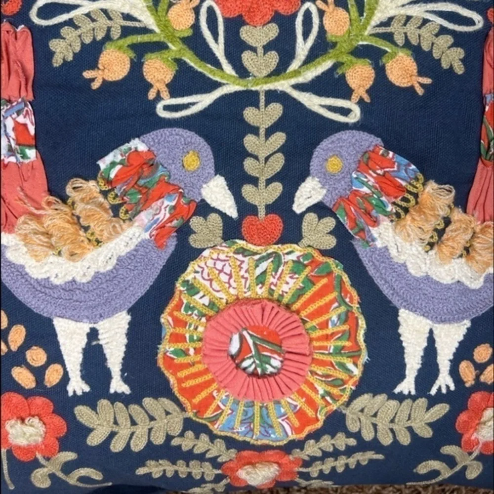 Beautiful Bright Bold Boho Embroidered Pillowcase